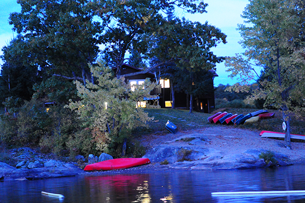 Outdoor Education Centre main building in the evening