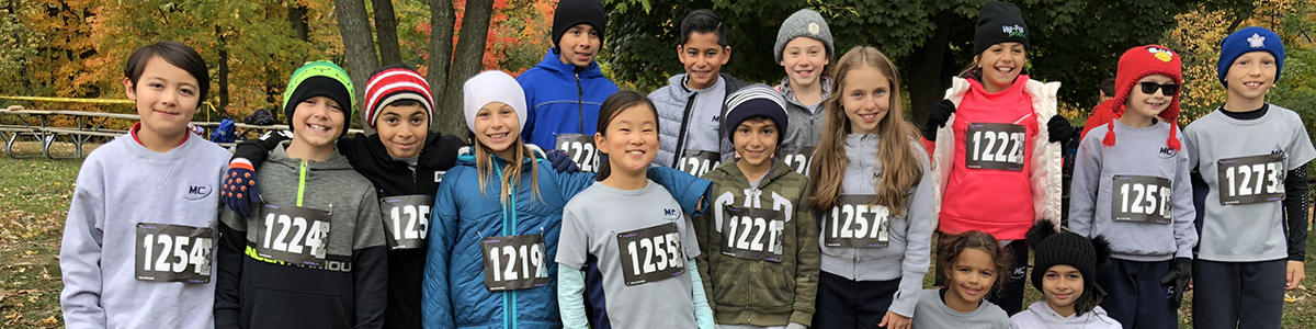 Primary Division cross-country team at autumn event
