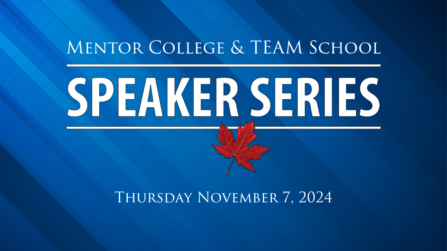 Speaker Series: Thursday, November 7