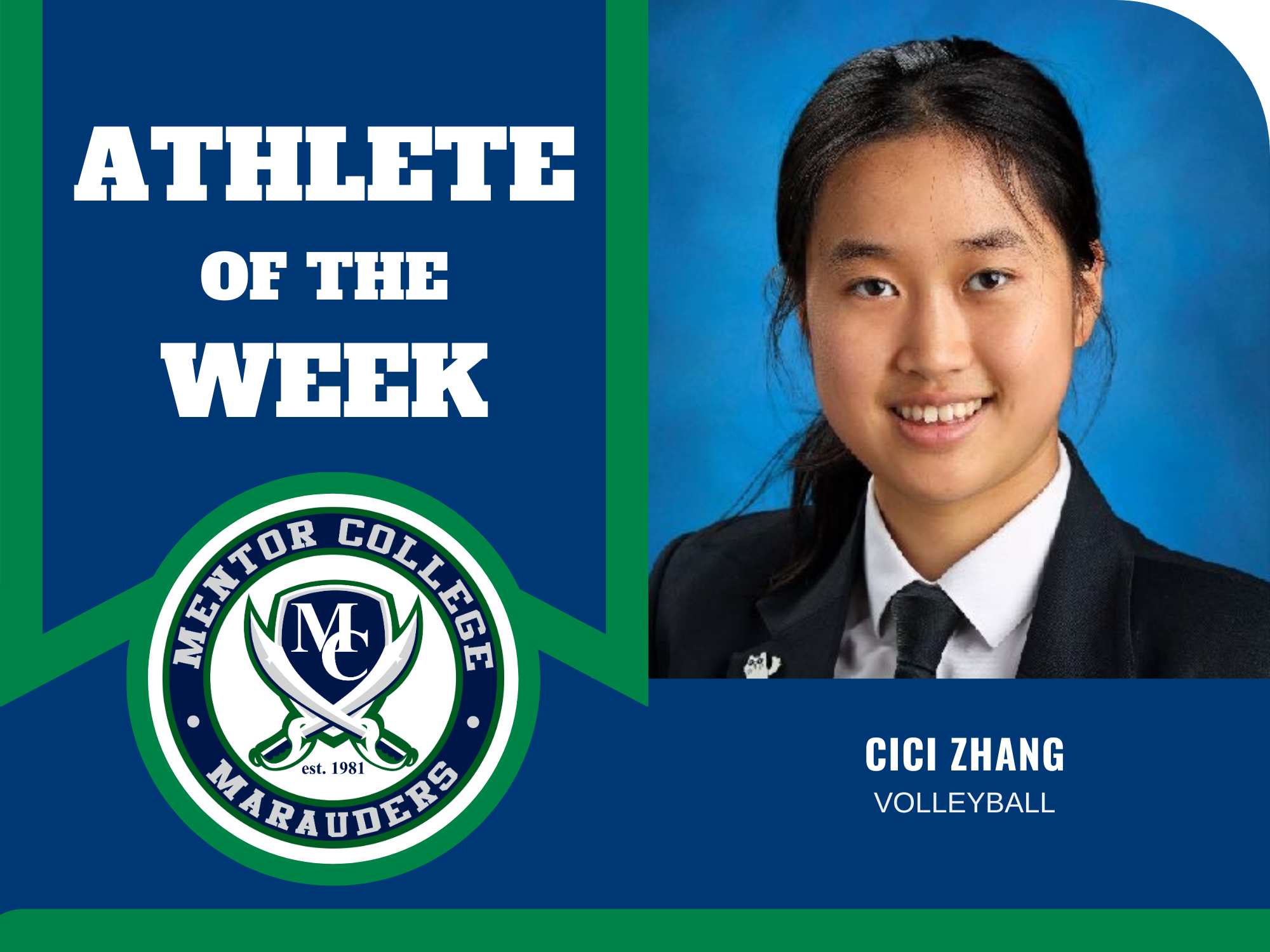 Athlete of the Week: Cici Zhang - Volleyball